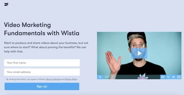 email course lead magnet wistia