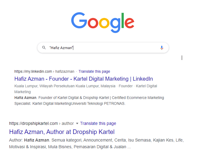 google nama sendiri