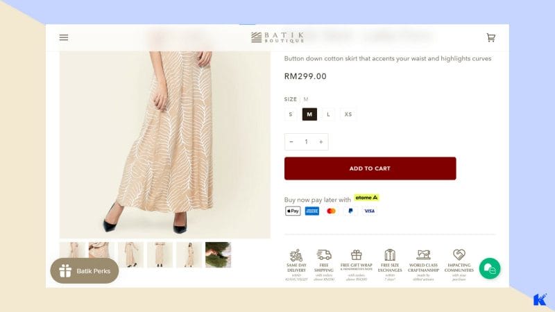 Design Store E commerce Yang Mantap batik boutique main page 2