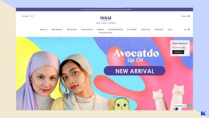 Design Store E commerce Yang Mantap orkid cosmetic